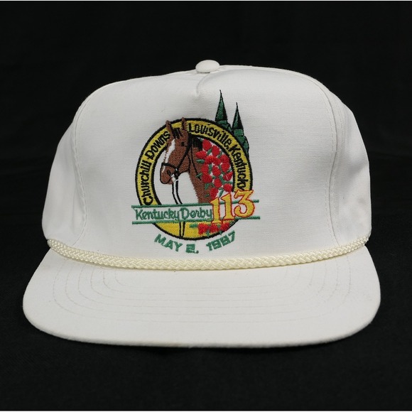 The Louisville Line Other - Vintage 1987 Kentucky Derby 113 Churchill Downs Rope Snapback Hat Alysheba RARE